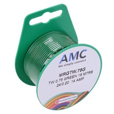 Green 0.75mm Thin Wall 14a Cable Wire Mini Reel 15m