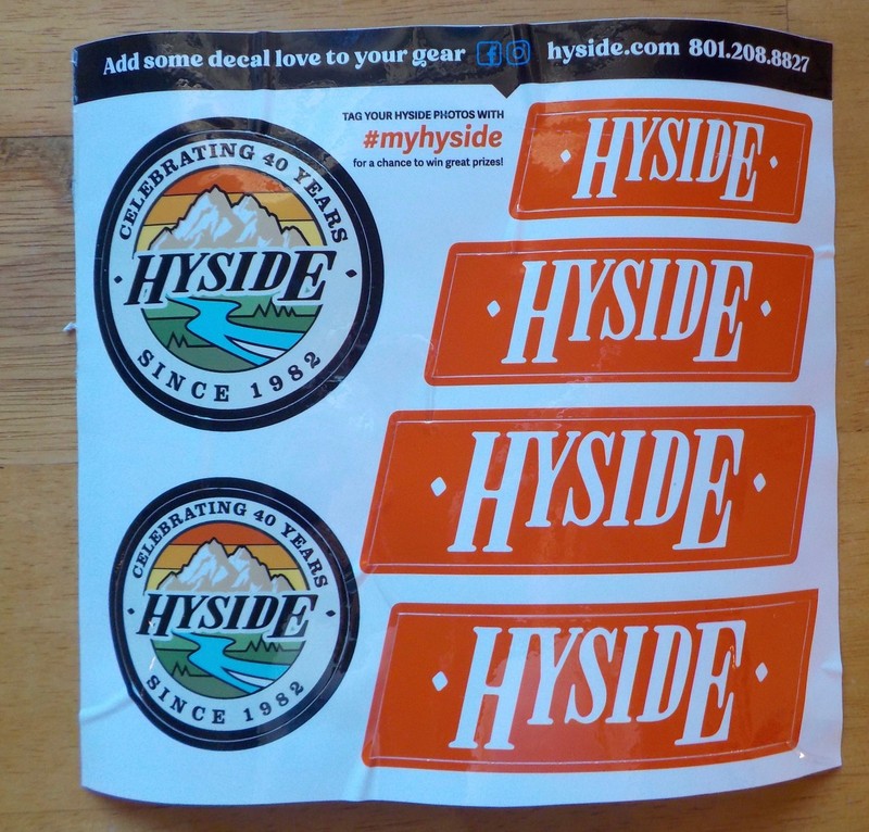 6 pc Hyside Boats Sticker Sheet - Rafts Inflatable Kayak River Rafting Guide