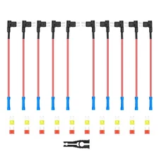 RECOIL FT4K-10 Car Add-a-Circuit Fuse Tap Adapter Mini ACZ Dual-slot Blade Fuse