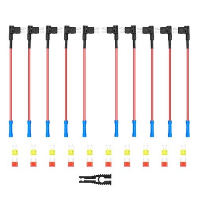 FT4K-10 Car Add-a-Circuit Fuse Tap Adapter Mini ACZ Dual-slot Blade Fuse 2 Kits