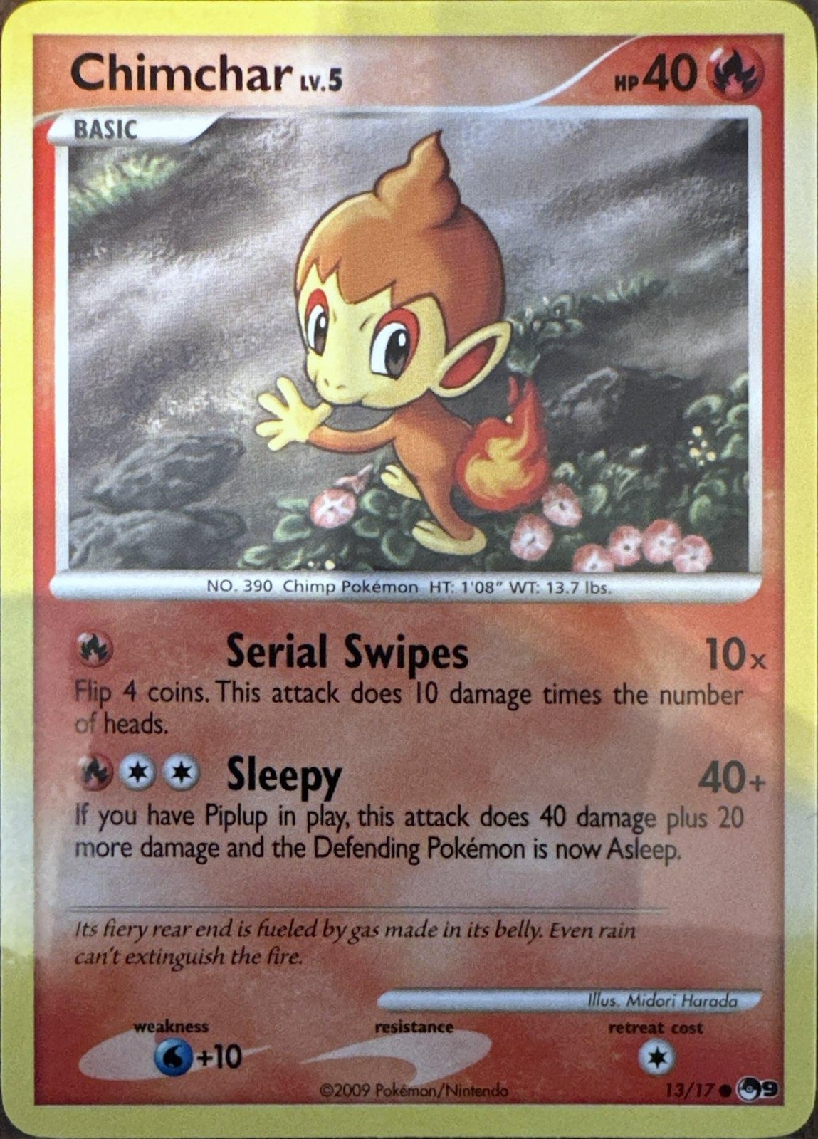 Chimchar 13/17 Common POP Series 9 Pokemon Lightly Played