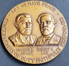 Bronze Medal Grant and Lee, Civil War Centennial 1961-1965