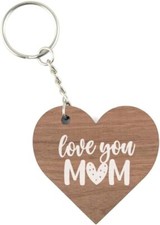 Sentimental Mother's Day Keychain: Wooden Keepsake with Heartfelt Quotes - 2"x2"