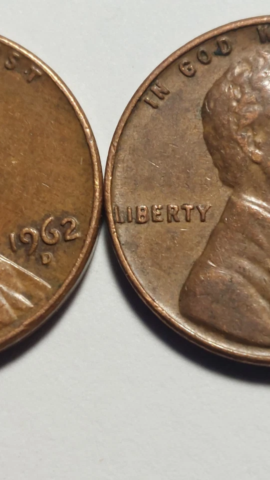 1962 d penny error. 2 piece. To many errors to name. See pictures - Image 4 of 4