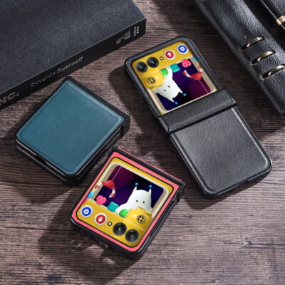 Für Motolora Moto Razr 40 Ultra Leder Bumper Falten Handy Case Slim Schutzhüllen