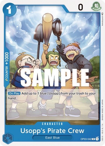 OP03-042 🔵 Usopp's Pirate Crew Common One Piece CCG Pillars of Strength - 第 1/1 張圖片