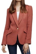 Ln Womens Sz 4 (bust 38”) L’agence Chamberlain Houndstooth Blazer Jacket