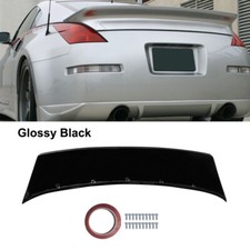 Rear Trunk Spoiler Wing Fits 2003-2009 2008 Nissan 350z Glossy Black V Style Abs