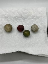 Lot Of 4 Vintage Civil War Era Clay Marbles