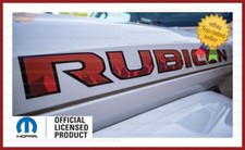 18 - 25 Jeep Wrangler Rubicon Hood Decals Stickers Jl Mountain Red Black Fj3m0