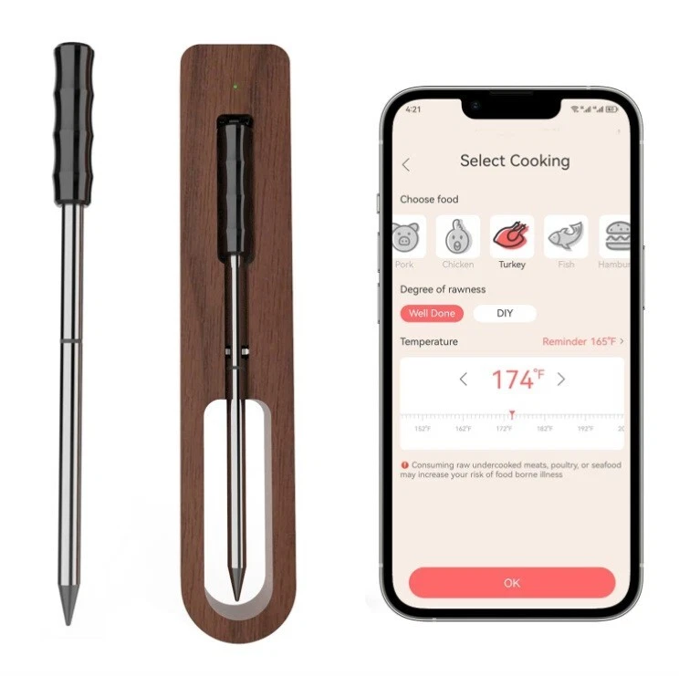 Wireless Meat Thermometer,165ft Bluetooth Meat Thermometers for Grilling and Smo
Opens in a new wind