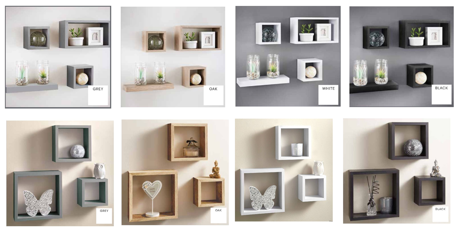 Set of 3 or 4 Floating Wall Shelves Storage Display Shelf | eBay