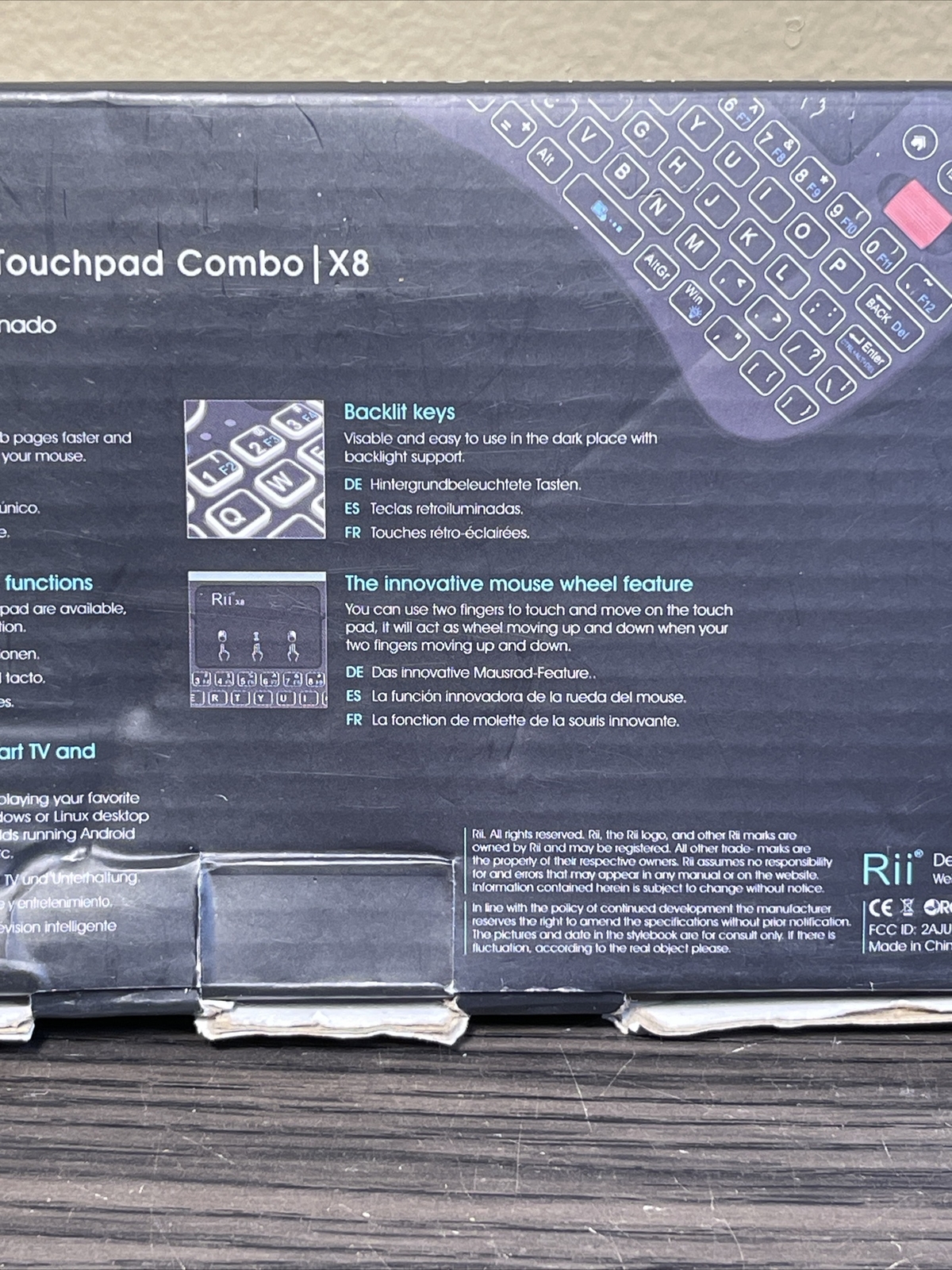 Riitek Mini Keyboard Rii X8 Raspberry Pi, Android Tv, Pc Light up Keyboard