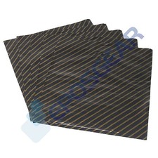 Black & Gold Stripe Gift Jewellery Plastic Carrier Bags