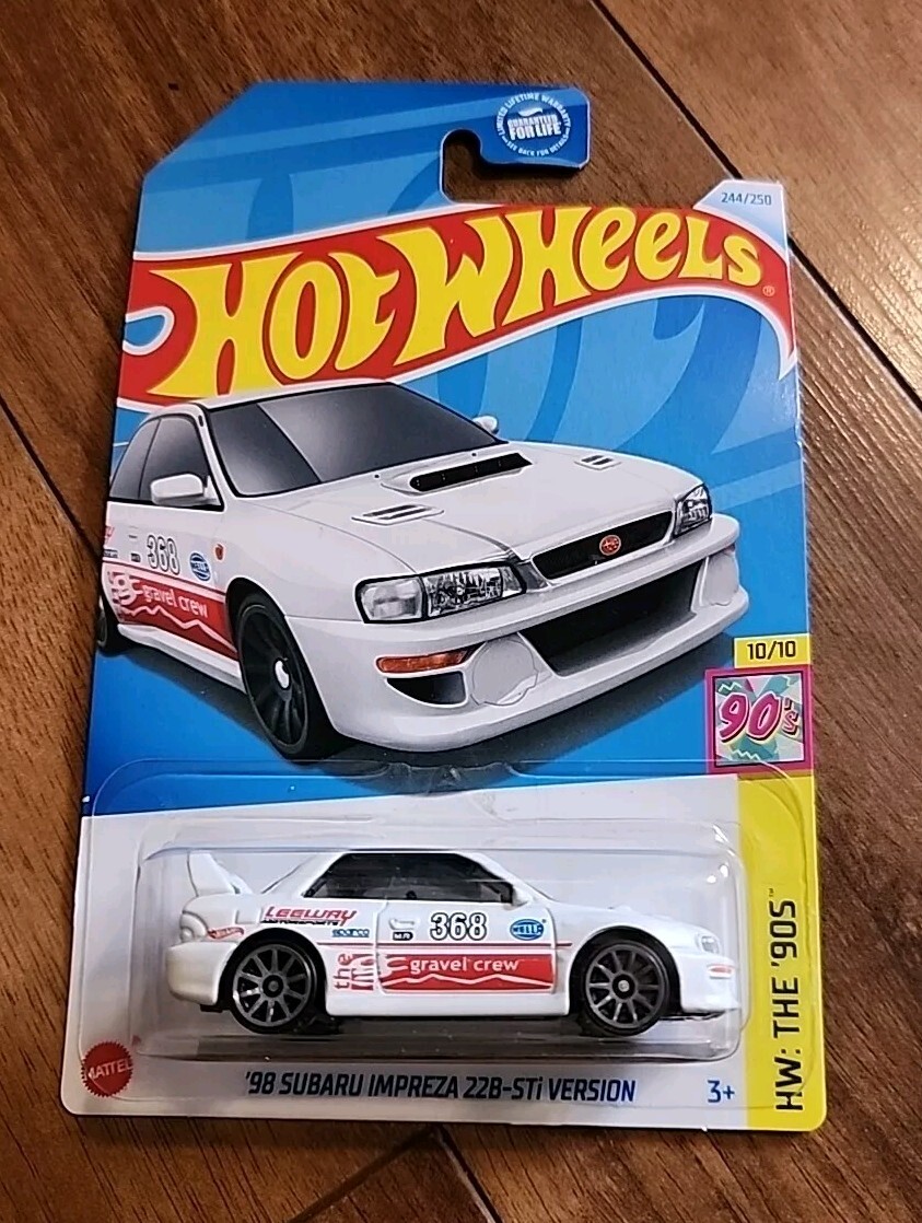 Hot Wheels HW: The '90s 10/10 '98 Subaru Impreza 22B-STi Version 244/250 White