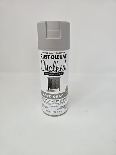 Rust-Oleum 302592 Aged Gray Ultra Matte Chalked Oil-Based Spray Paint 12 oz.