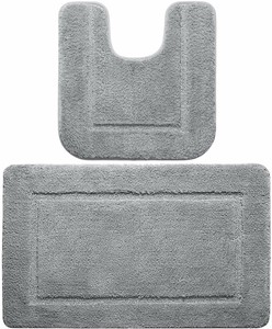 Lochas Microfiber 2 Piece Bath Rug Set Shaggy Absorbent Bathroom Rugs Mats 34 Ebay