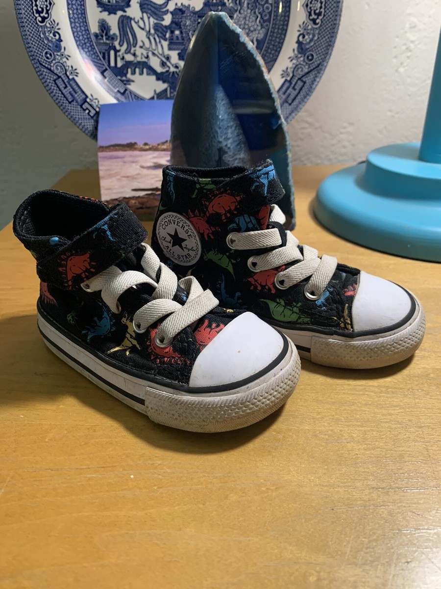 Converse All Star Toddler Boys Girls Size High Top Dinosaur