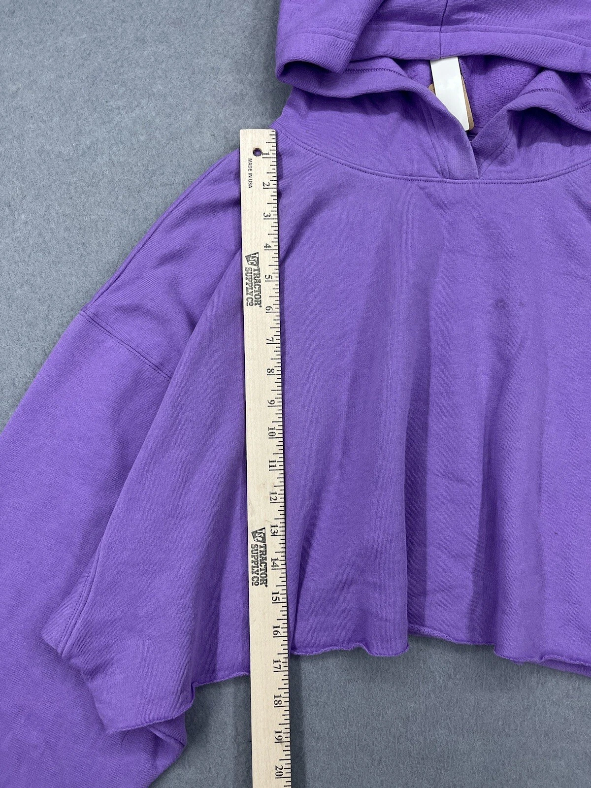 UNDERCOVER Felpa con cappuccio Victorias Secret Chloe Halle ROSA viola SPELL OUT ritagliata XL