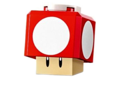 Lego Super Mushroom 71418 Tan Hinge Brick Blue Plate Super Mario