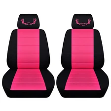 Fits 2011 to 2015 Chevrolet Cruze Black and Hot Pink Seat Covers  ABF