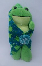 Snug Buddies Frog Snuggled in a Froggy Security Blanket Green Lovey