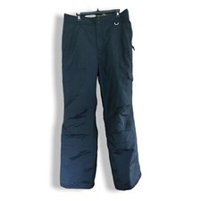 SLALOM Men's Ski SNOW PANTS L Water Resistant Insulated Winter Snowboard Black