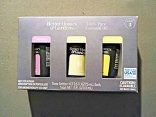 Better Homes & Gardens 100% Pure Essential Oils Asst. Lavender Peppermint Lemon