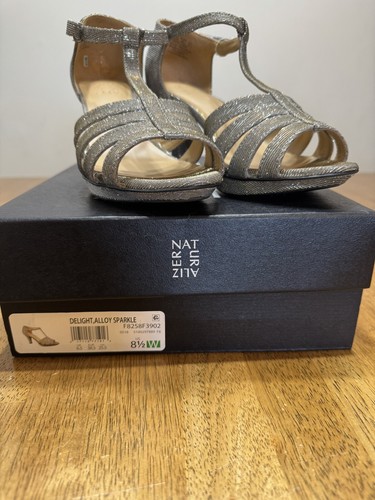 Naturalizer Delight alloy sparkle Glitter Bling Strappy Sexy Heel8 1/2 - Picture 6 of 6