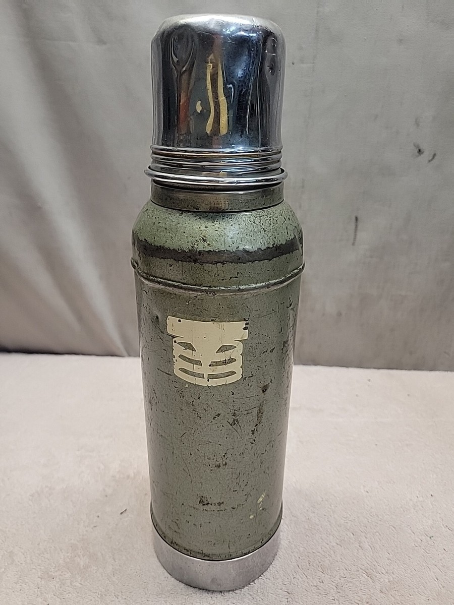 P-Vintage Stanley Thermos Super Vac Original Cork 1954 Made In USA