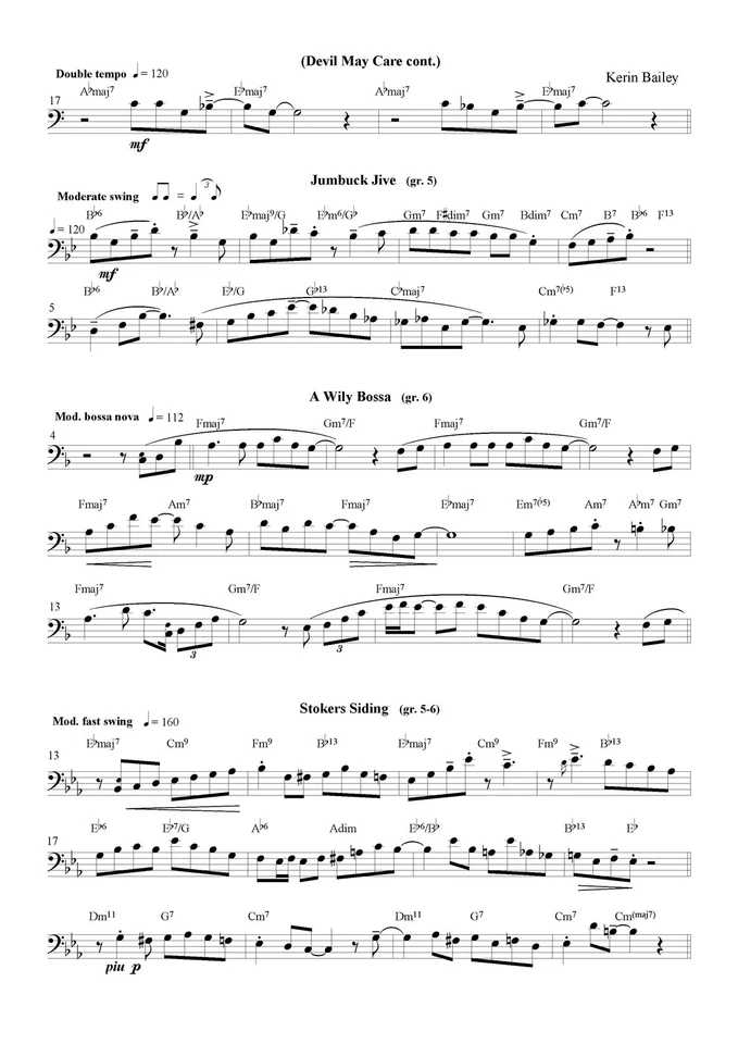 Jazz Incorporated Vol 1 for Trombone Euphonium Book CD Sheet Music Kerin Bailey - Image 4 of 4