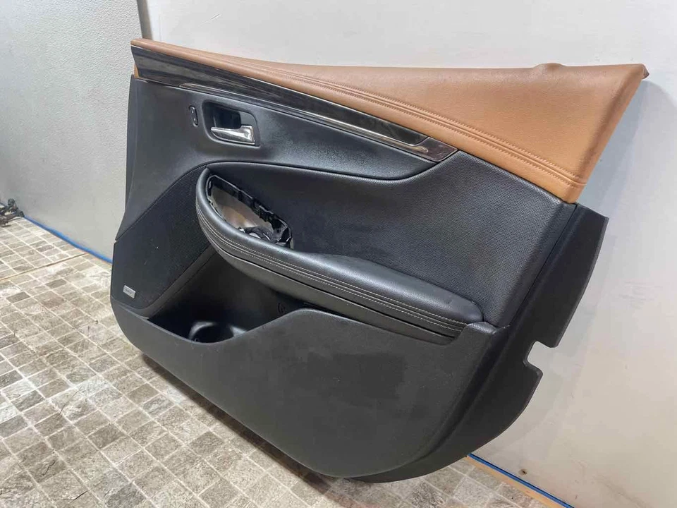 Panel de moldura de puerta de pasajero delantero derecho negro y marrón para Chevrolet Impala 12-16 Foto 2 de 4