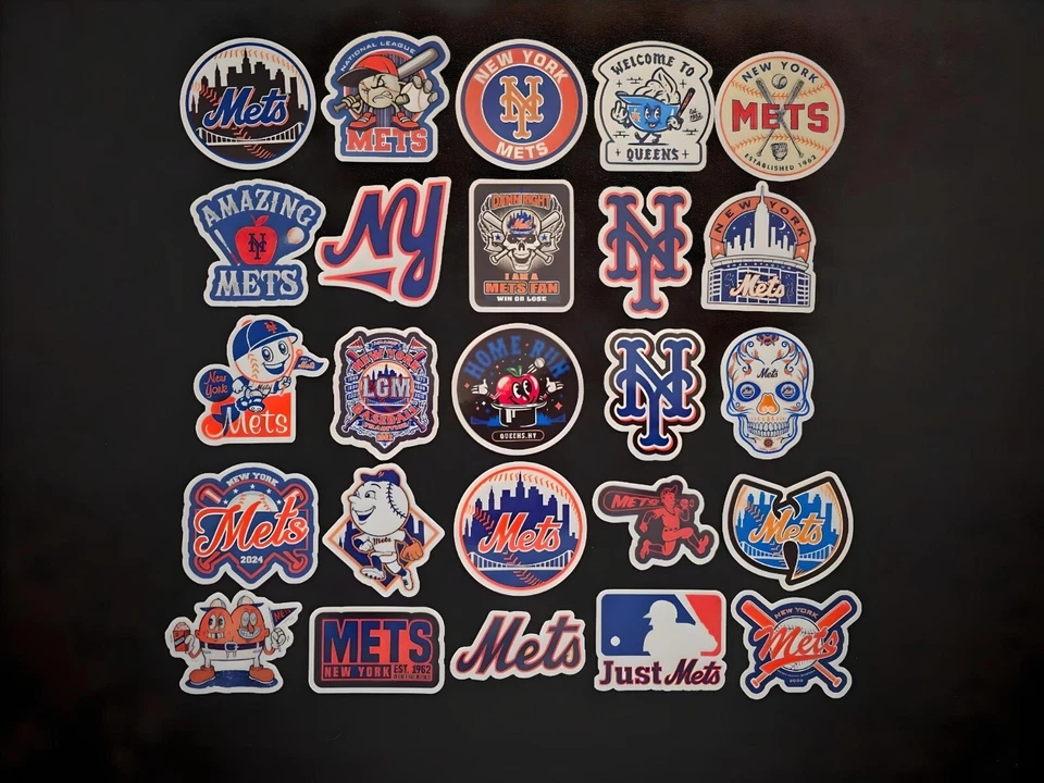 NY New York Mets Vinyl Stickers MLB Baseball Queens Sports Team Logo Big Apple