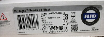 40NKS-01-000000 HID Signo 40 Reader Wall Switch Mount Mobile Smart Card Assa New