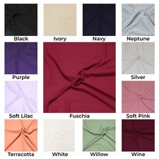 Plain Georgette Fabric 100% Polyester Lightweight Material for Scarves & Dresses
