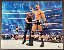 AUSTIN THEORY SIGNED WWE VINCE MCMAHON WRESTLEMANIA 38 16x20 PHOTO BECKETT COA 2