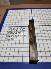 Black and White Ebony  Wood turning  blank  2 1/2 "x 1 3/4"x 13 1/4 " EBW64
