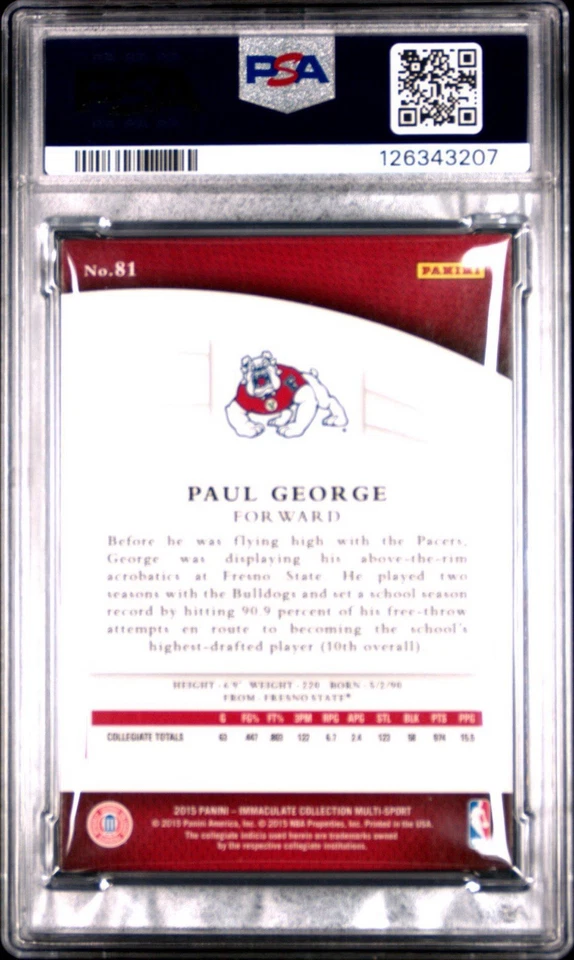 Immaculate Collection Collegiate Multideporte 2015 azul #81 Paul George/10 Foto 2 de 2