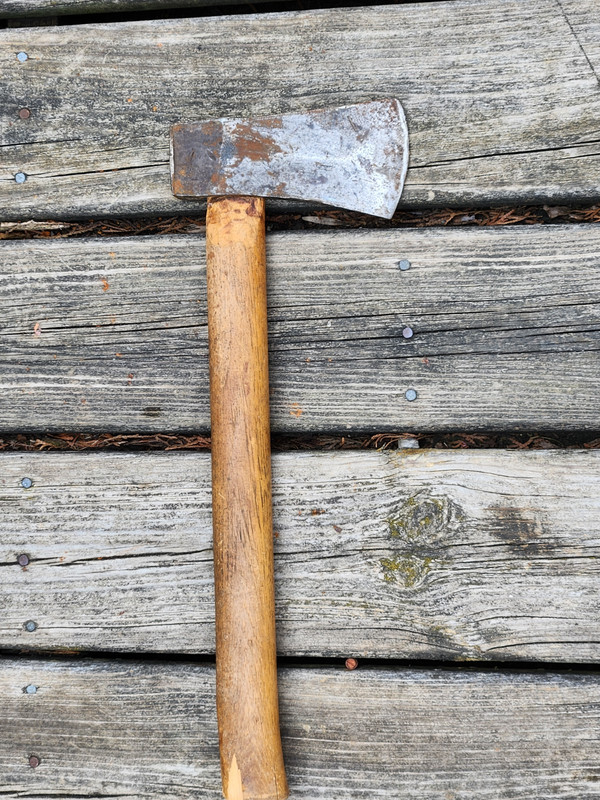 Camp Axe Hatchet Phantom Bevel 6.25x3-1/8 Head 17" Wood Handle 2 Lb 5 Oz Vintage