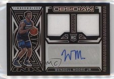 2022 Panini Obsidian Rookie Jersey Ink 84/99 Wendell Moore Jr #RJI-MWJ Auto 0c6