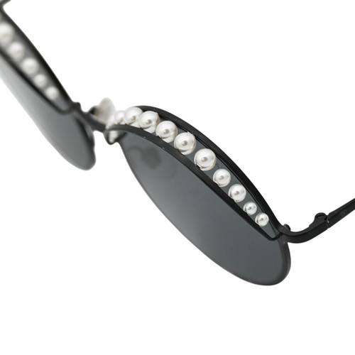 CHANEL 4234H Round Pearl Black Gray Gradient Sunglasses - Picture 13 of 15