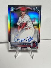 2025 Bowman George Klassen Chrome 1st Prospect Refractor Auto /499 #CPA-GK (RC)