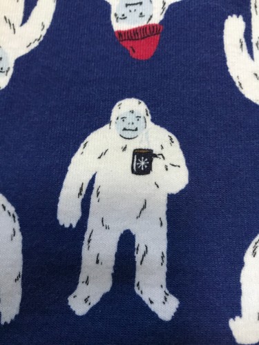 Hanna Andersson Pajama Top Size Large Organic Cotton Henley Abominable Snowman - Picture 13 of 13