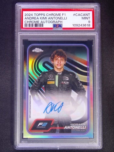 2024 Topps Chrome F1 Kimi Antonelli #CACANT Auto Refractor PSA 9