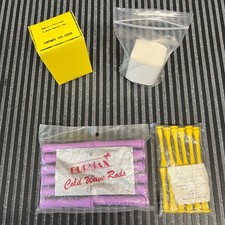 Lot of Vintage NEW Plastic Cold Wave Perm Rods Plus a box  a Bag of End Papers