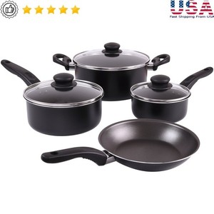 Acier inoxydable 10-Piece Ensemble de vaisselle antiadhésif en aluminium Sauté Pan Dutch Oven Nouveau
