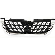 Grille For 2001 Mitsubishi Montero Sport Chrome Shell W Black Insert Plastic