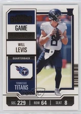 2023 Panini Contenders Bronze Game Ticket Will Levis #97 Rookie RC