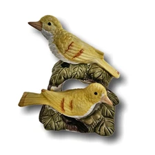 Vintage Artmark  Bisque Porcelain Yellow Finch/ Canaries 5" Figurine  Pre-owned