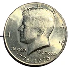 4 - 1776 - 1976  p  50 Cent piece   Kennedy Half Dollar    FOUR COINS